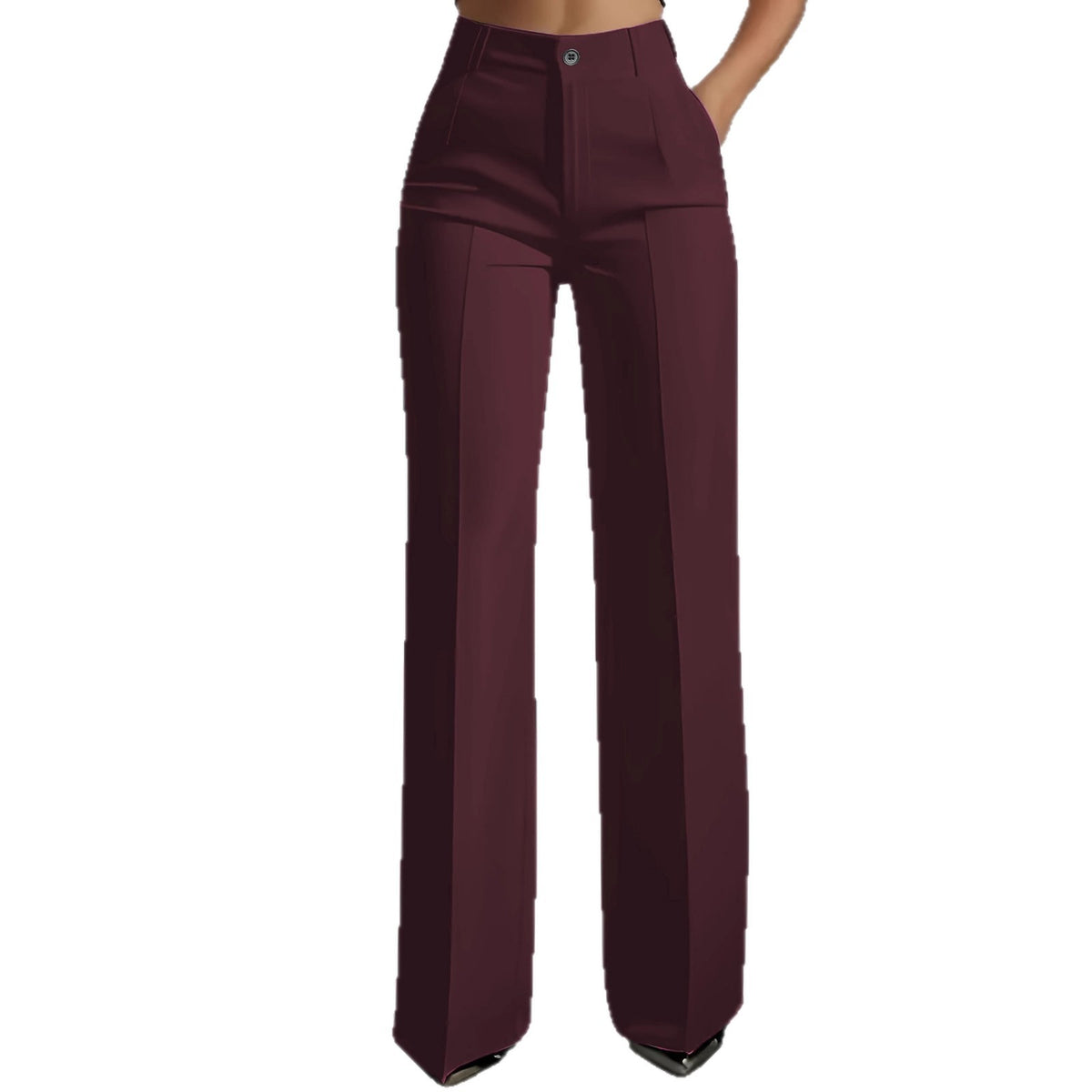 High-waisted Draping Straight-leg Minimalist Suit Trousers – Premium 0 | RICALOUX