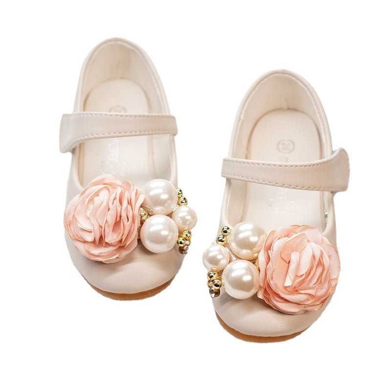 Girls Pearl Bow Show Princess Shoes - RICALOUX
