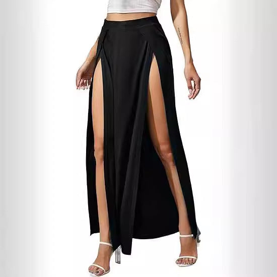 Irregular Skirt Modal Solid-color Evening Gown Long Dress by Ricaloux