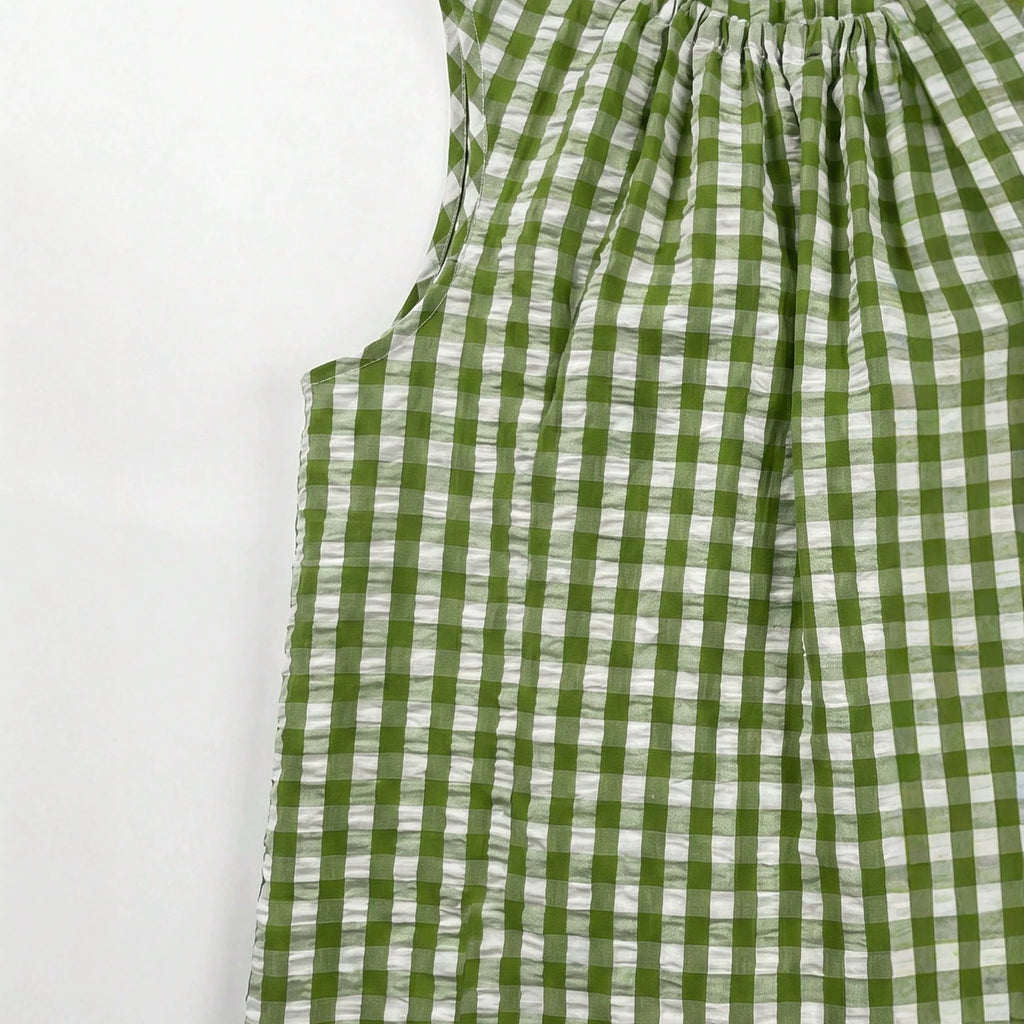Womens Fashion Casual Sleeveless Plaid Top by Ricaloux