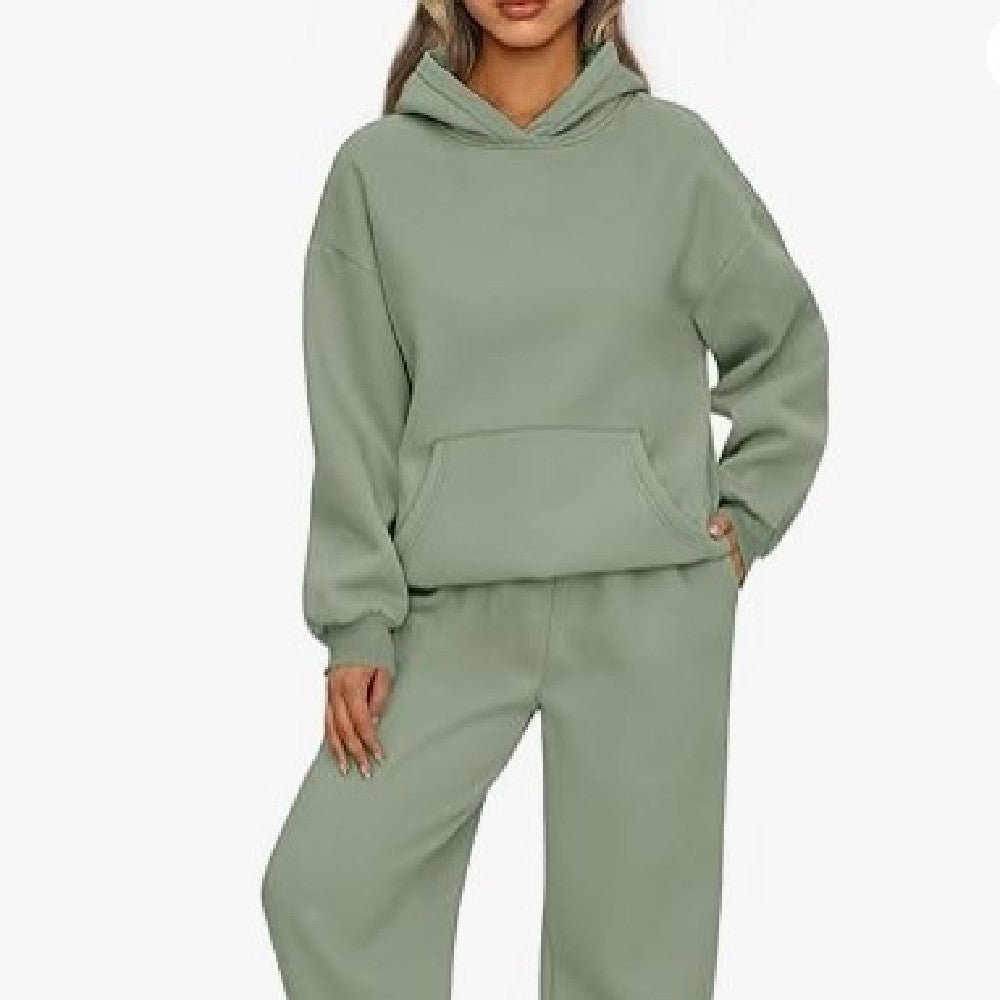 Women's Two-piece Casual Hoodie Sportswear Trousers Suit - RICALOUX