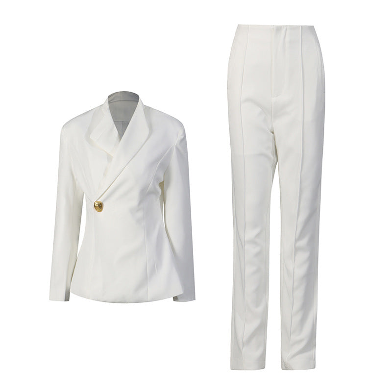 Korean-style Chic Blazer And Trousers Two-piece Set For Women by Ricaloux