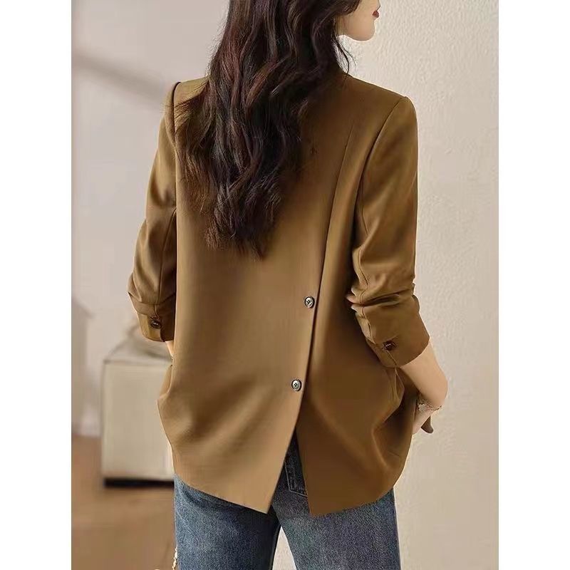 Womens Elegant Slit Blazer With Shoulder Pads – Premium 0 | RICALOUX
