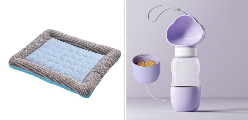 Pet Cooling Pad Bed For Dogs Cats Puppy Kitten Cool Mat Pet Blanket Ice Silk Material Soft For Summer Sleeping Blue Breathable - RICALOUX