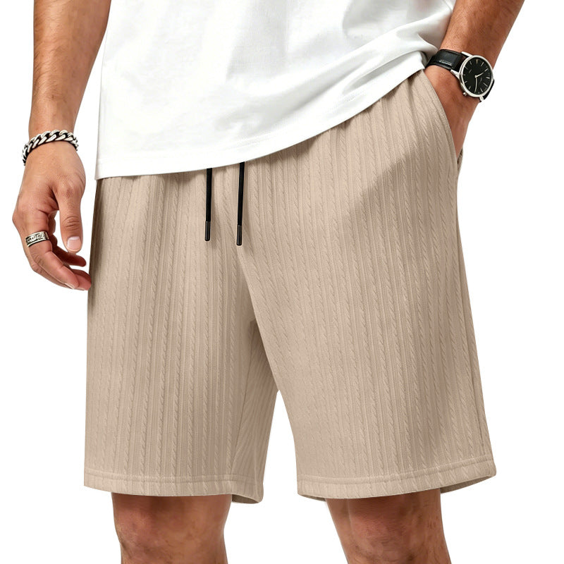 Jacquard Mens Casual Stretch-knit Loose-fit Athletic Shorts – Premium 0 | RICALOUX