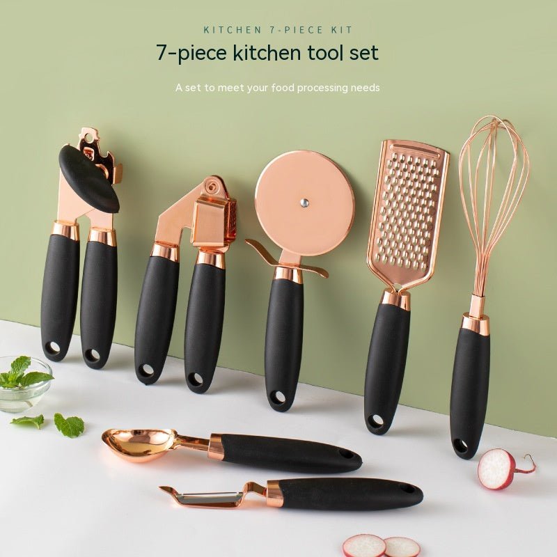 Kitchen Household Peeler Gadget Copper Plating Set - RICALOUX