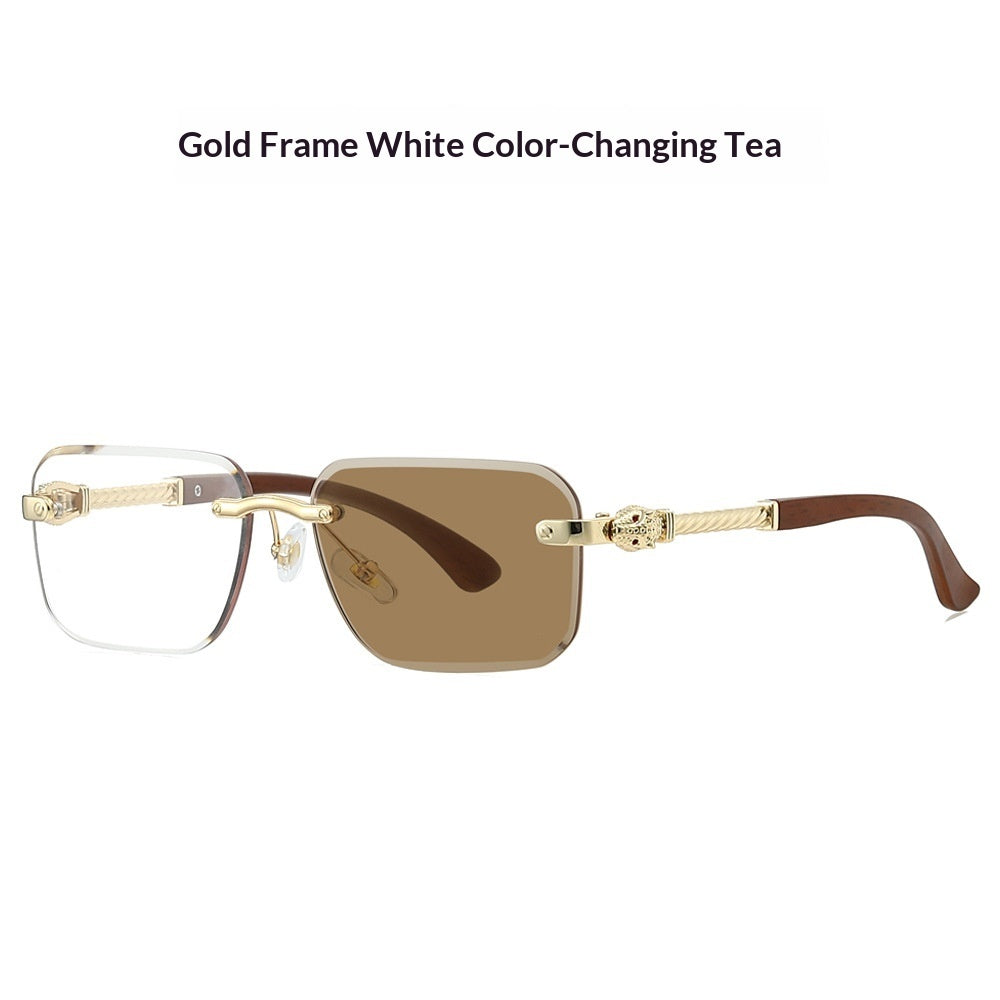 New Frameless Leopard-head Sunglasses With Photochromic Lenses by Ricaloux
