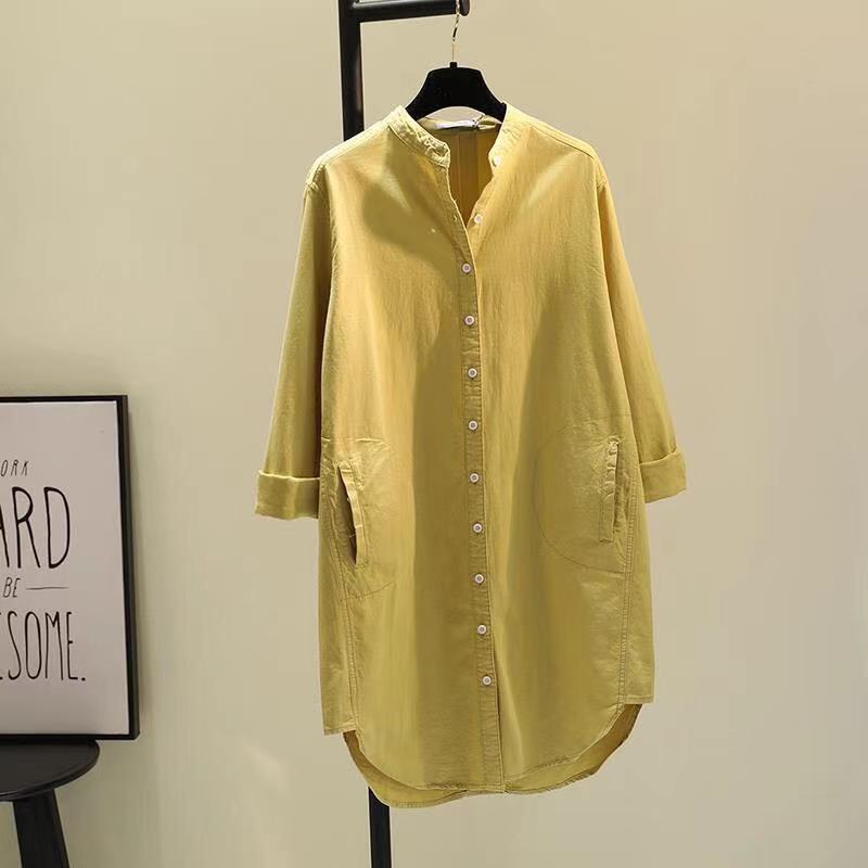 Korean-style Loose-fitting Mid-length Womens Shirt by Ricaloux