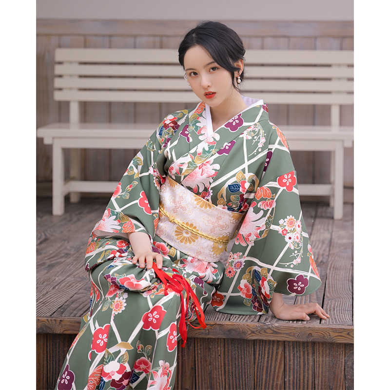 Womens Retro Japanese-style Yukata Traditional Dress by Ricaloux