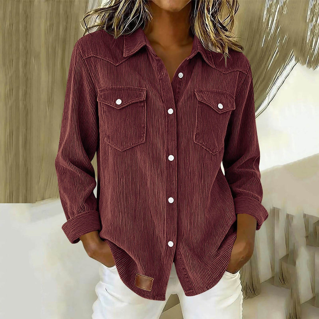 New Womens Long-sleeve Casual Shirt by Ricaloux