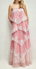 Women's Vintage Lace Ombre Strap Maxi Dress – Premium 0 | RICALOUX