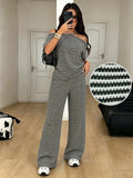 Slimming Casual Two-piece Set Top Wide-leg Trousers by Ricaloux