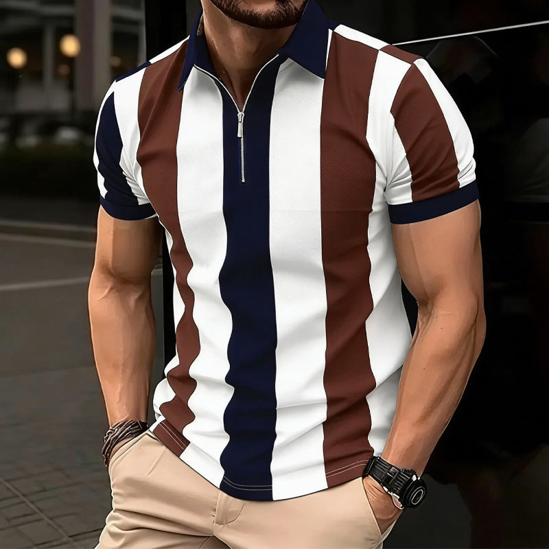 Mens Versatile Lapel-zipper Casual Top – Premium 0 | RICALOUX