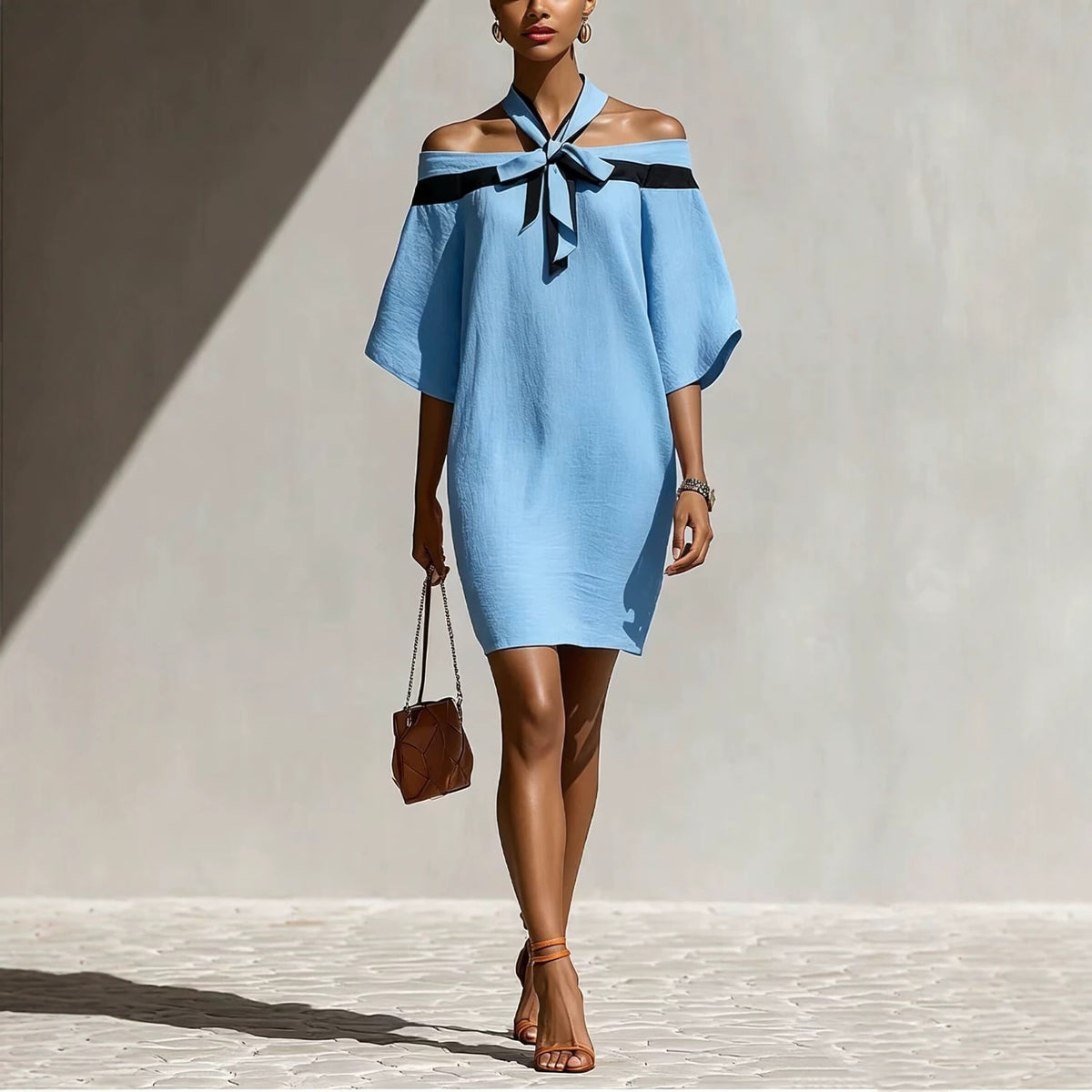 Off-shoulder Bow-neck Dress For Women – Premium 0 | RICALOUX