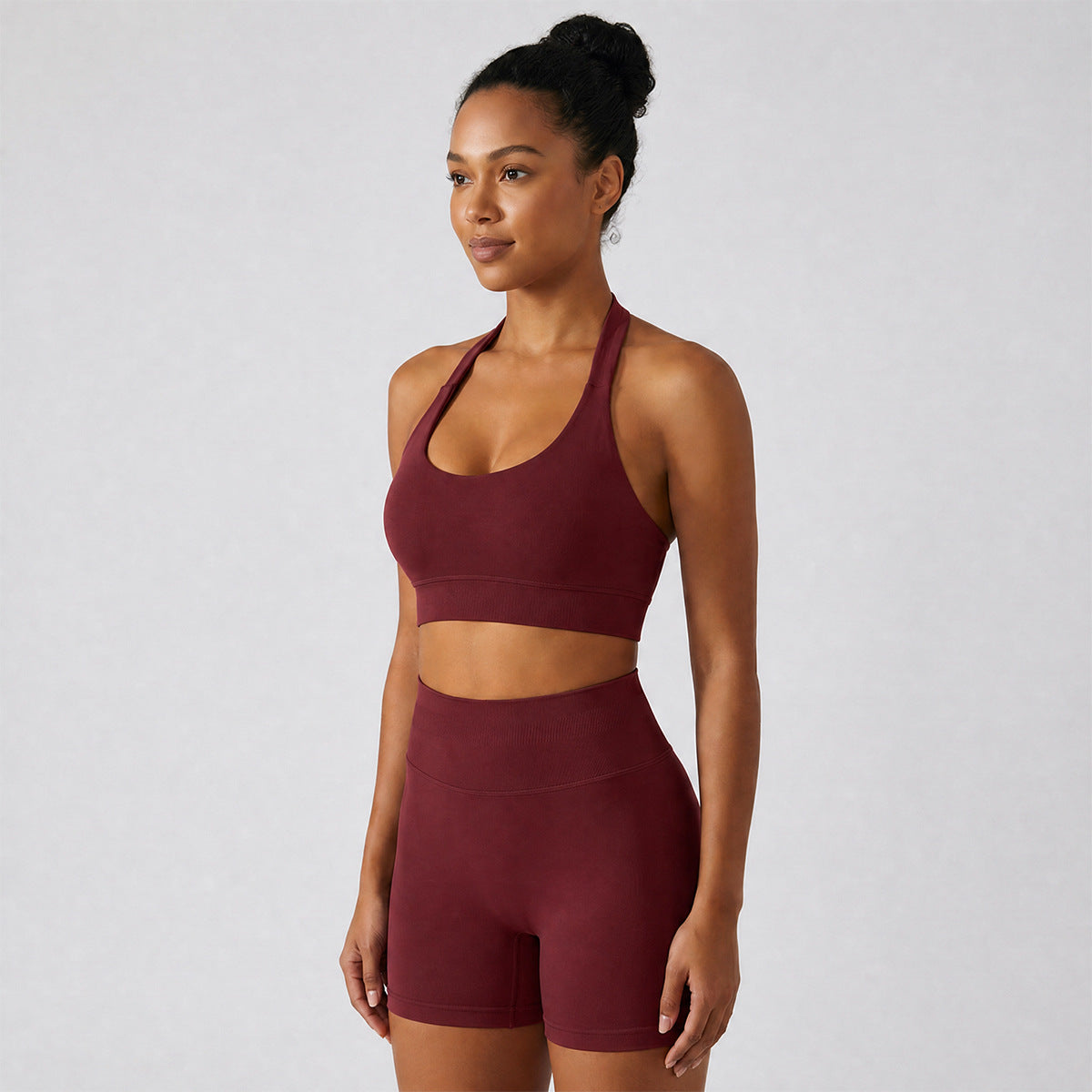 Halter-style Sports Bra And Shorts Set For Women – Premium 0 | RICALOUX