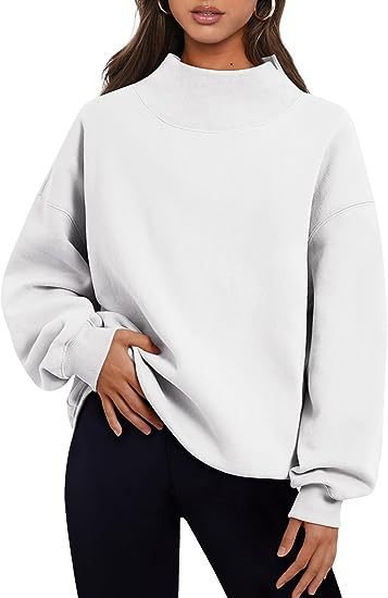 Casual Style Fleece Shirt Thick Half Turtleneck Loose Women's Sweater - RICALOUX
