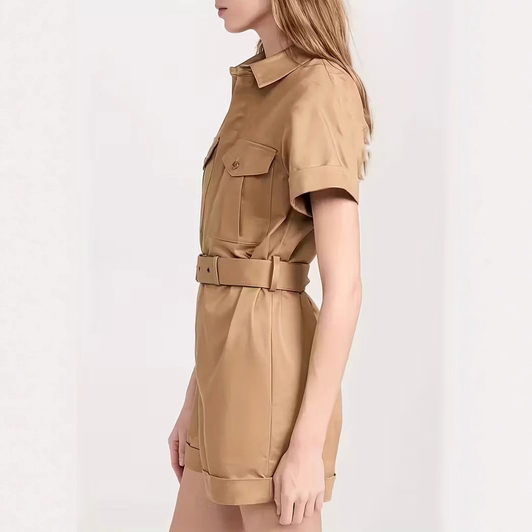Elegant Pocketed Waistband Workwear-style Jumpsuit by Ricaloux