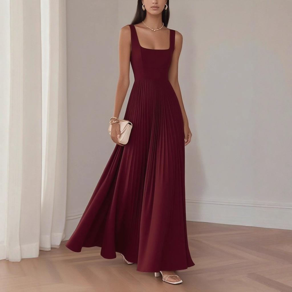 European And American Womens Elegant Pleated Dress – Premium 0 | RICALOUX
