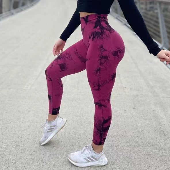 Womens Seamless Knitted Tie-Dye Yoga Pants – Premium 0 | RICALOUX