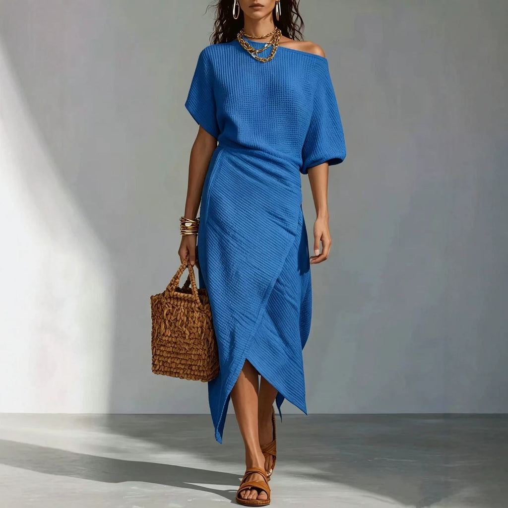 Women's Casual Solid Color Slit Irregular Dress – Premium 0 | RICALOUX