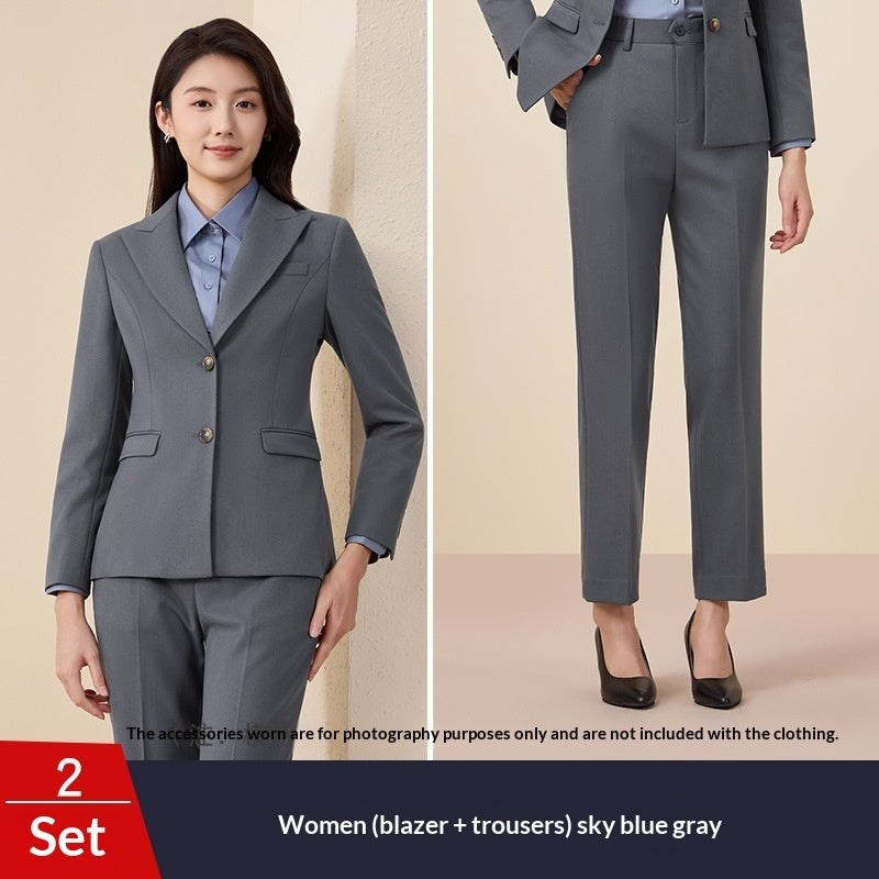 Slim-fit Elegant Hotel Manager's Work Uniform Two-piece Suit Jacket And Trousers – Premium 0 | RICALOUX