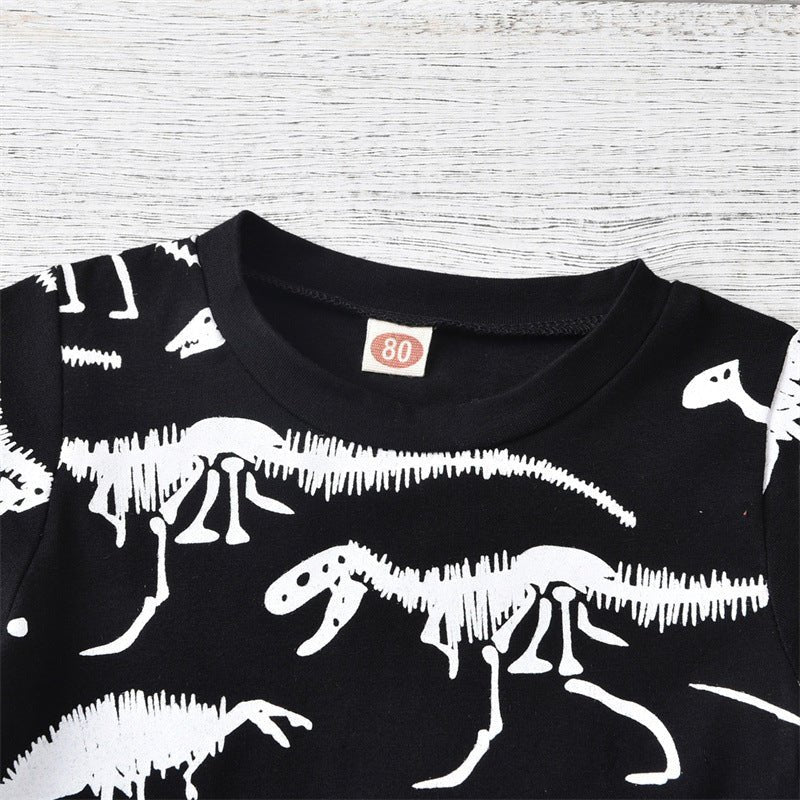 Summer Short-sleeved Dinosaur Children's Clothing - RICALOUX