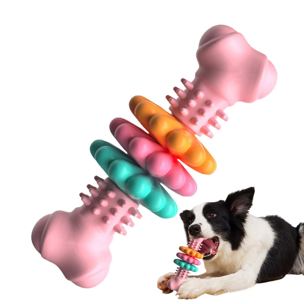 Dog Chew Toy Dog Bone Type Dogs Teeth Cleaning Toys Indestructible TPR Bone Chewing Bite Resistant Teething Toys Pet Products by Ricaloux
