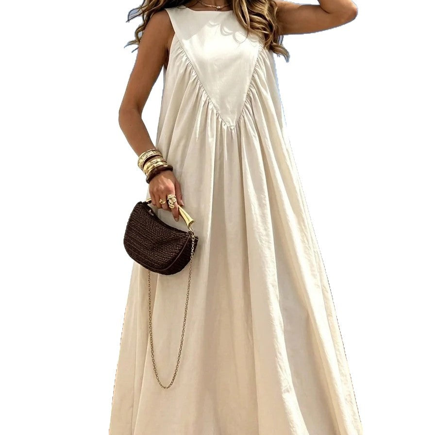 Cross-border New Solid-color Elegant Dress by Ricaloux