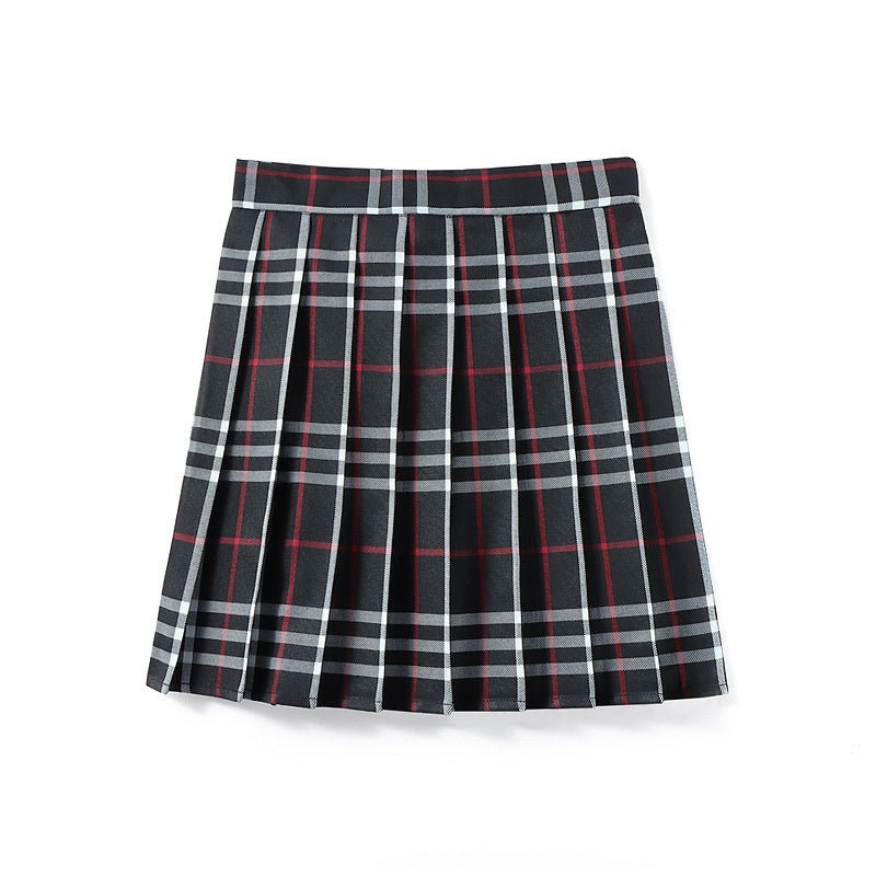High-waisted Pleated Plaid Mini Skirt – Premium 0 | RICALOUX