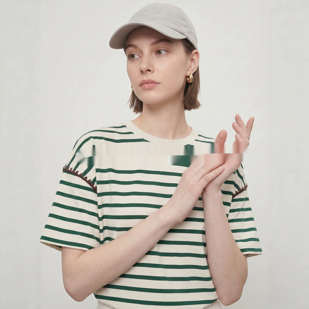 Striped Loose-fitting Long-length Color-block Summer Casual Versatile Top – Premium 0 | RICALOUX