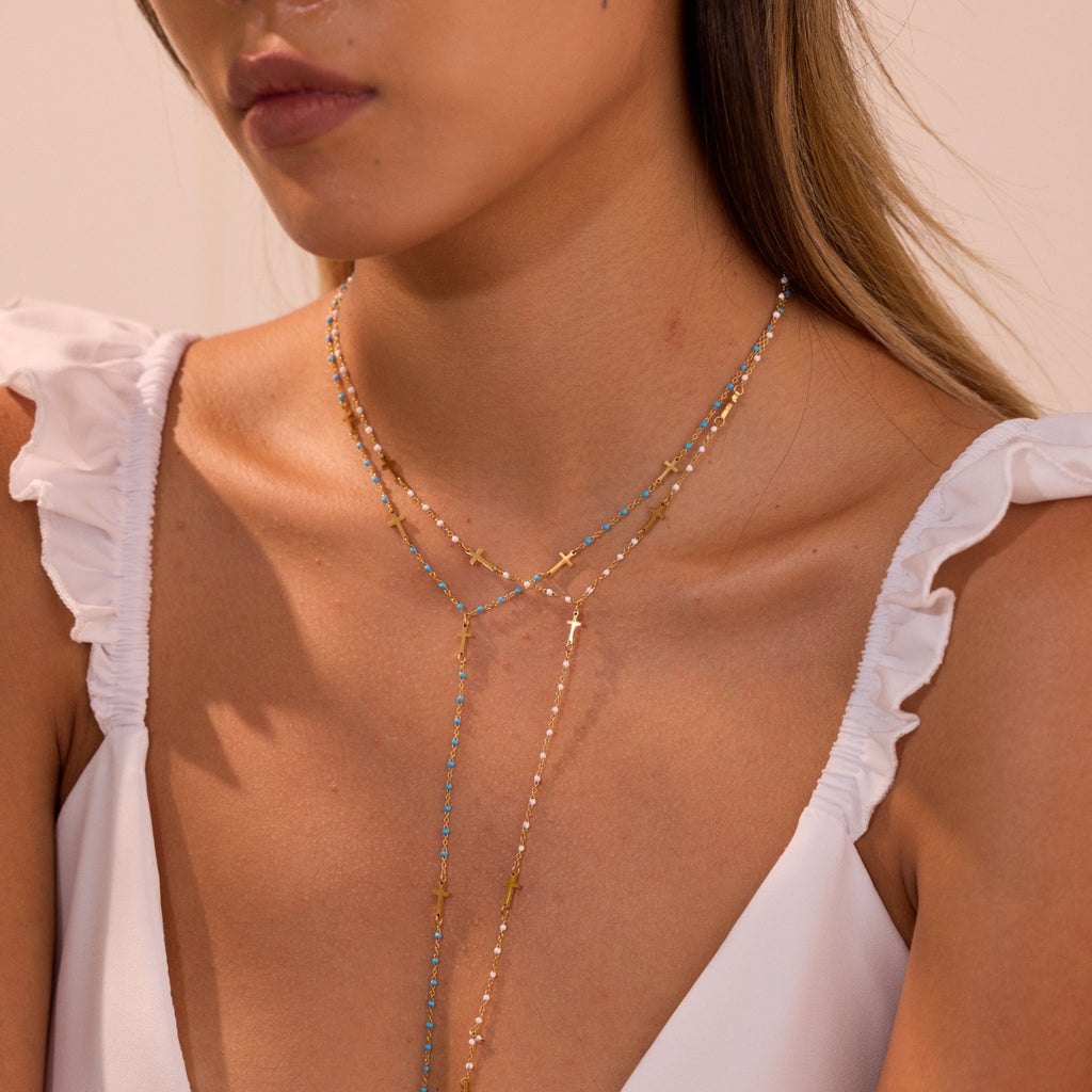 Stainless Steel Jewelry Tassel Necklace For Women by Ricaloux