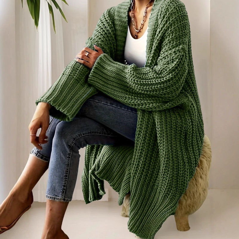 Retro Korean Lazy Coat Loose Mid-length by Ricaloux