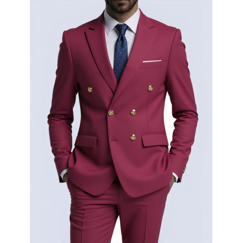 Mens Double-Breasted Fashionable Casual Blazer – Premium 0 | RICALOUX