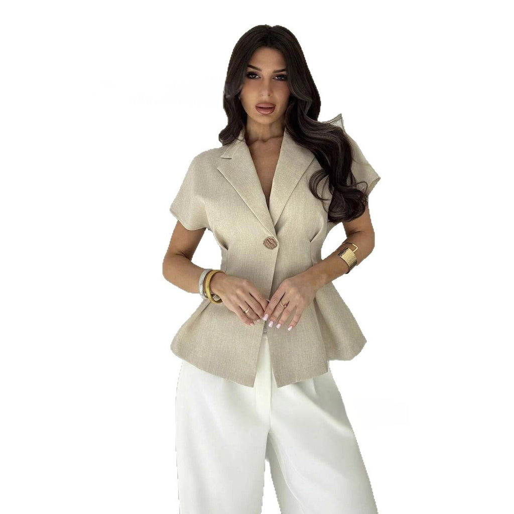 Cross-border Best-selling Women's Solid-color Tops by Ricaloux