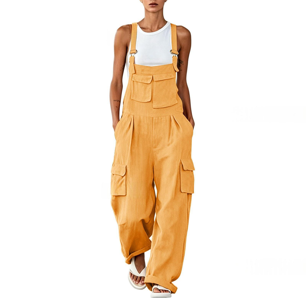 Womens Comfortable Suspender Jumpsuit For Summer by Ricaloux
