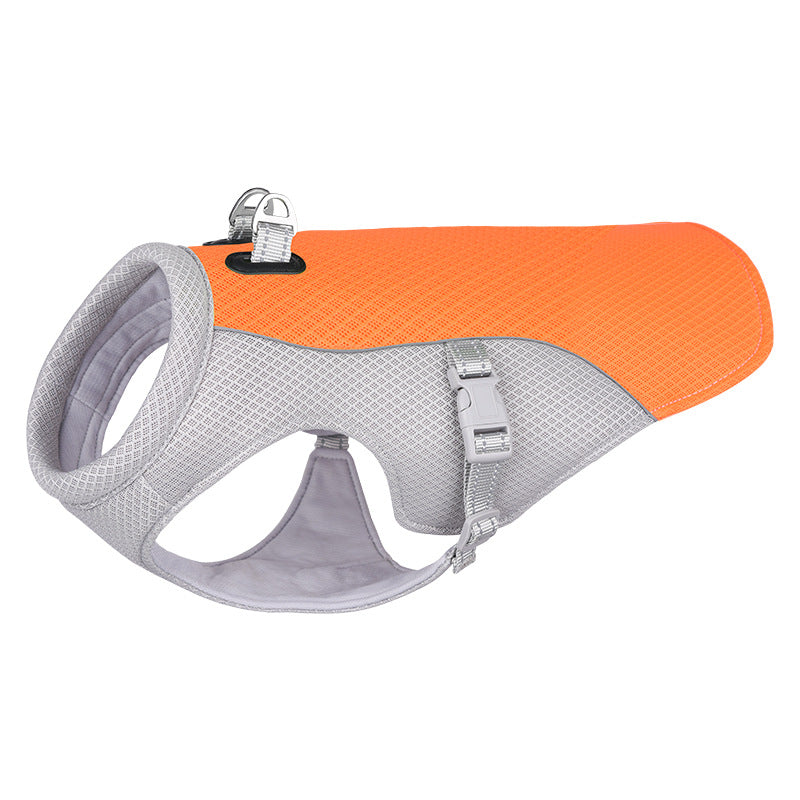 Summer Pet Dog Cooling Vest Heat Resistant Cool Dogs Clothes Breathable Sun-proof Clothing For Small Large Dogs Outdoor Walking by Ricaloux