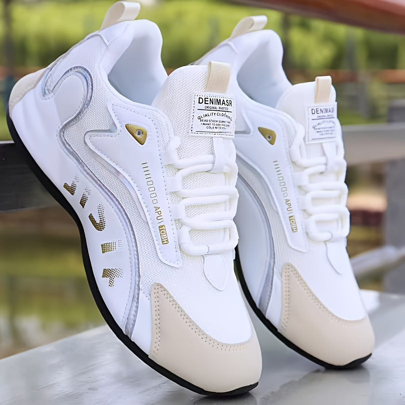 Fashion Colorblock Lace-up Sneakers For Men Breathable Low-top Dad Shoes Running Walking Sports Shoes – Premium 4 | RICALOUX