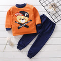 Children's Thermal Underwear Set Fleece-lined Thickened Boys' Clothes Infant Autumn And Winter Clothes Baby Girl Warm Clothing Suit - RICALOUX