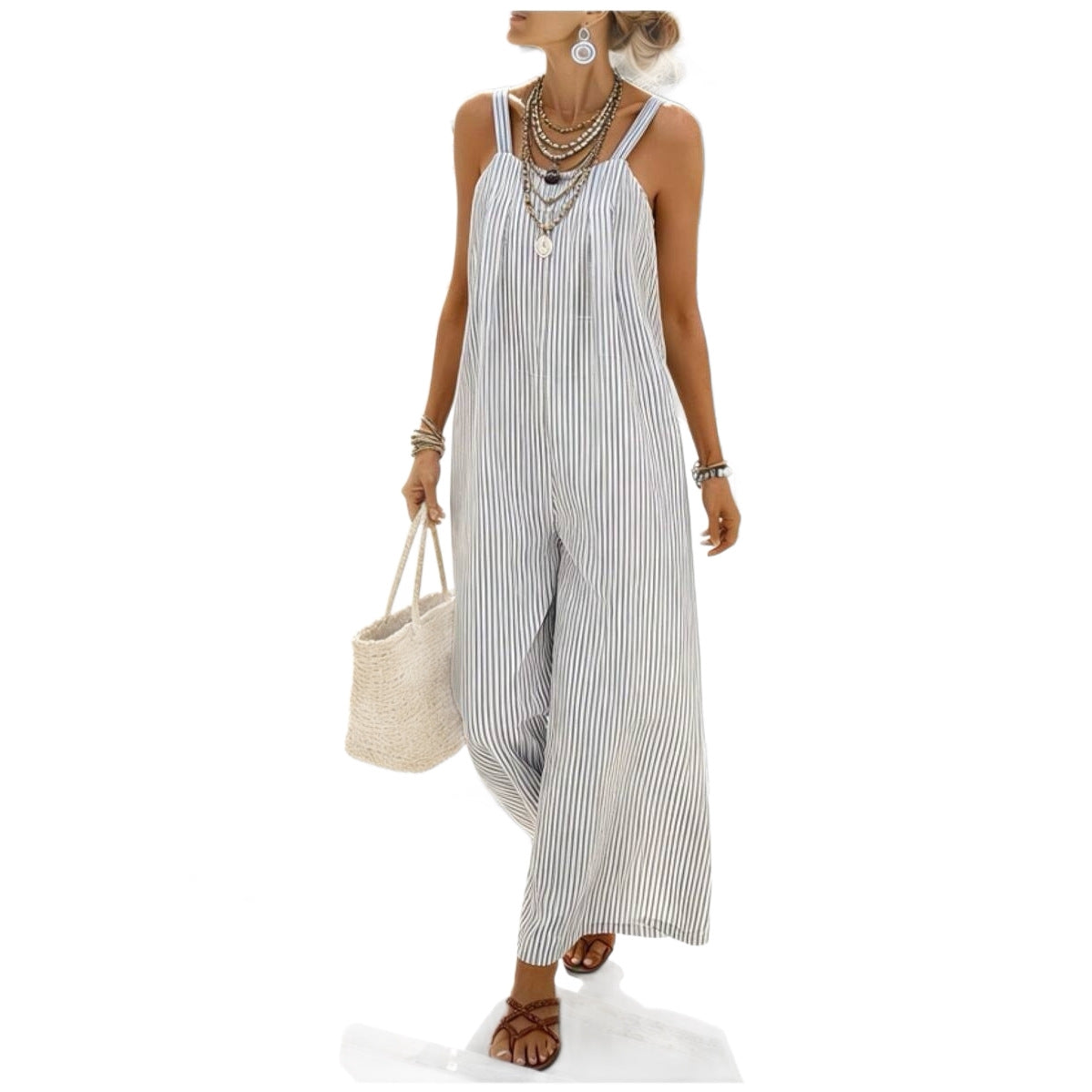 New Striped Strap Sleeveless Dress For Women – Premium 0 | RICALOUX