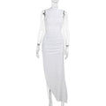 New Fashion Camisole Texture Backless Slit Tight Dress - RICALOUX