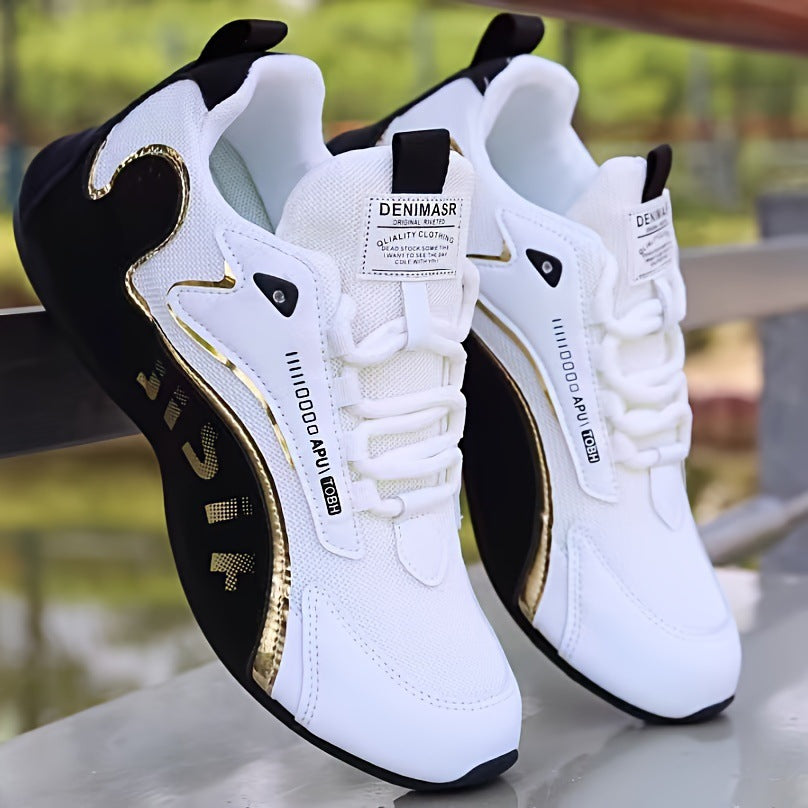 Fashion Colorblock Lace-up Sneakers For Men Breathable Low-top Dad Shoes Running Walking Sports Shoes – Premium 4 | RICALOUX