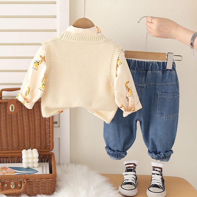 Boys Autumn Clothing Suit Baby Giraffe - RICALOUX
