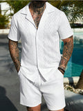 Mens Fashionable Printed Casual Shirt Set by Ricaloux