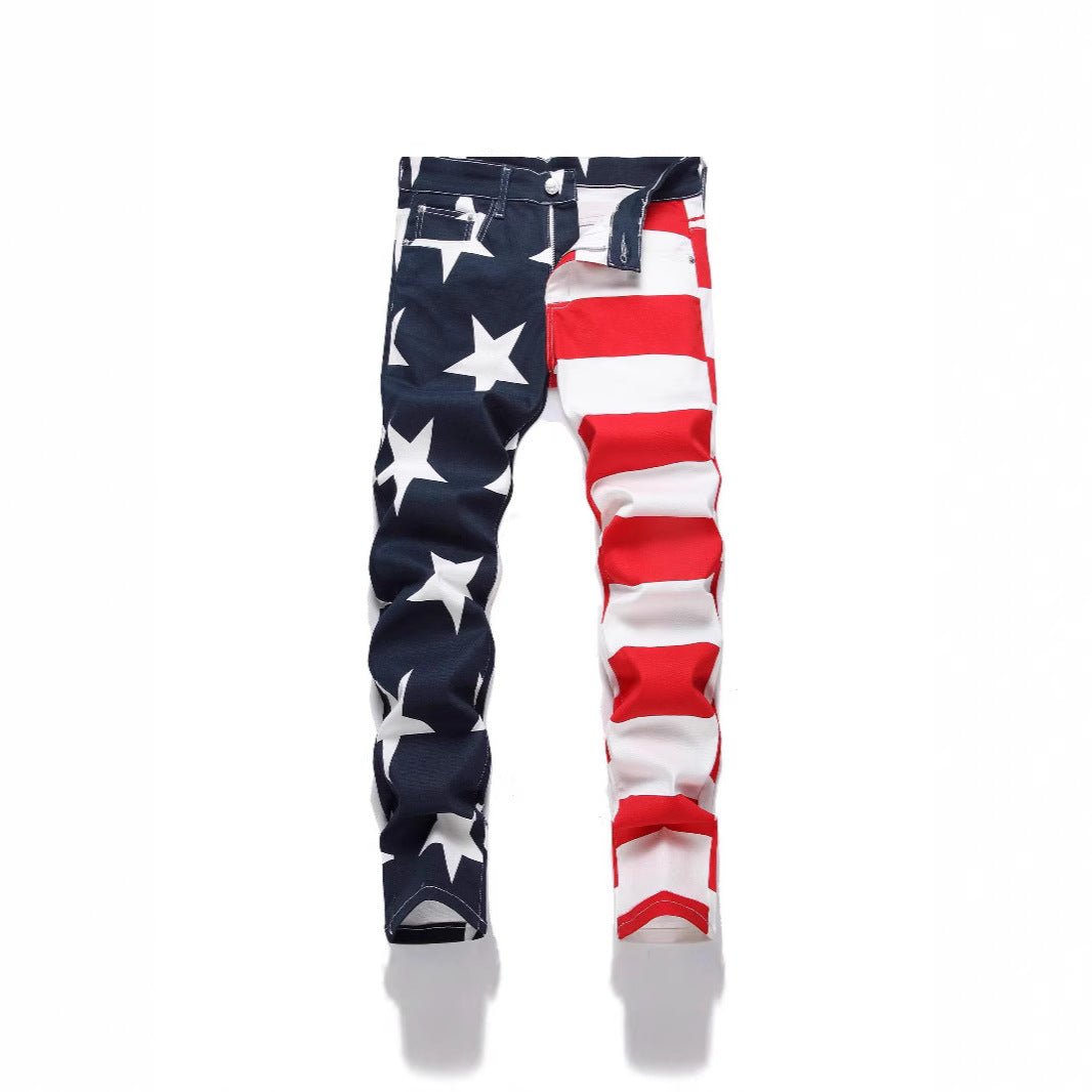 Stretch Washed UNF Raw Denim Fashion Straight Trousers Jeans Men's Pants - RICALOUX