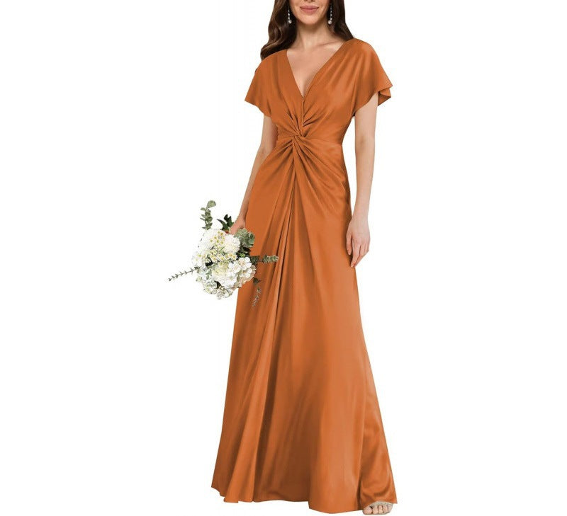 Chiffon Short-sleeve A-line Dress For Women by Ricaloux
