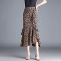 Womens Irregular Ruffled Chiffon Skirt by Ricaloux