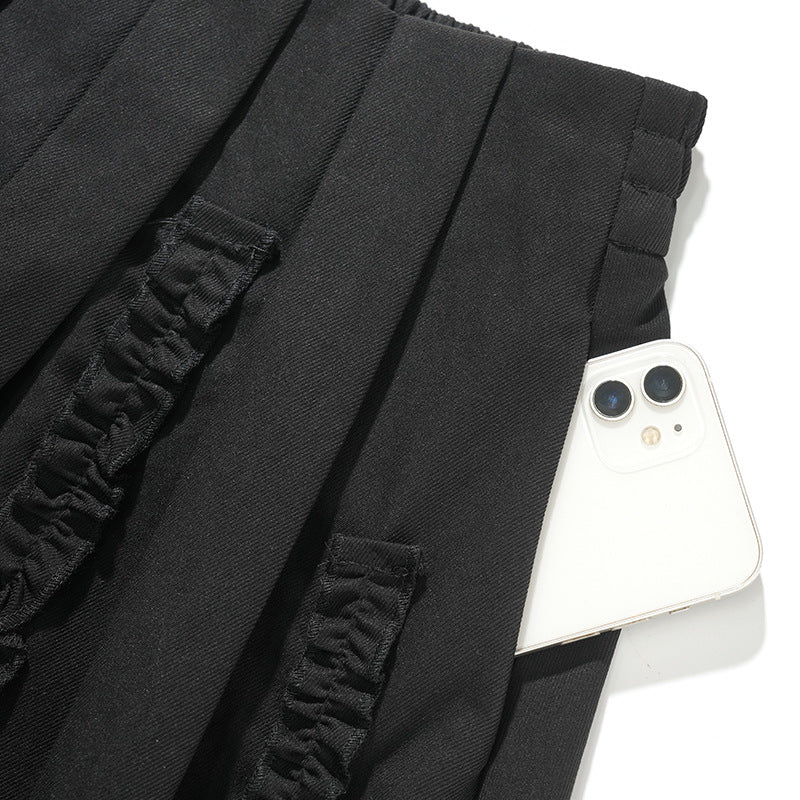 New Commuter Skirt Figure-flattering Black Fashion Pleated Maxi A-line Dress – Premium 0 | RICALOUX