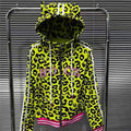 Yellow Leopard-Print Hoodie With Devil Horns For Women – Premium 0 | RICALOUX