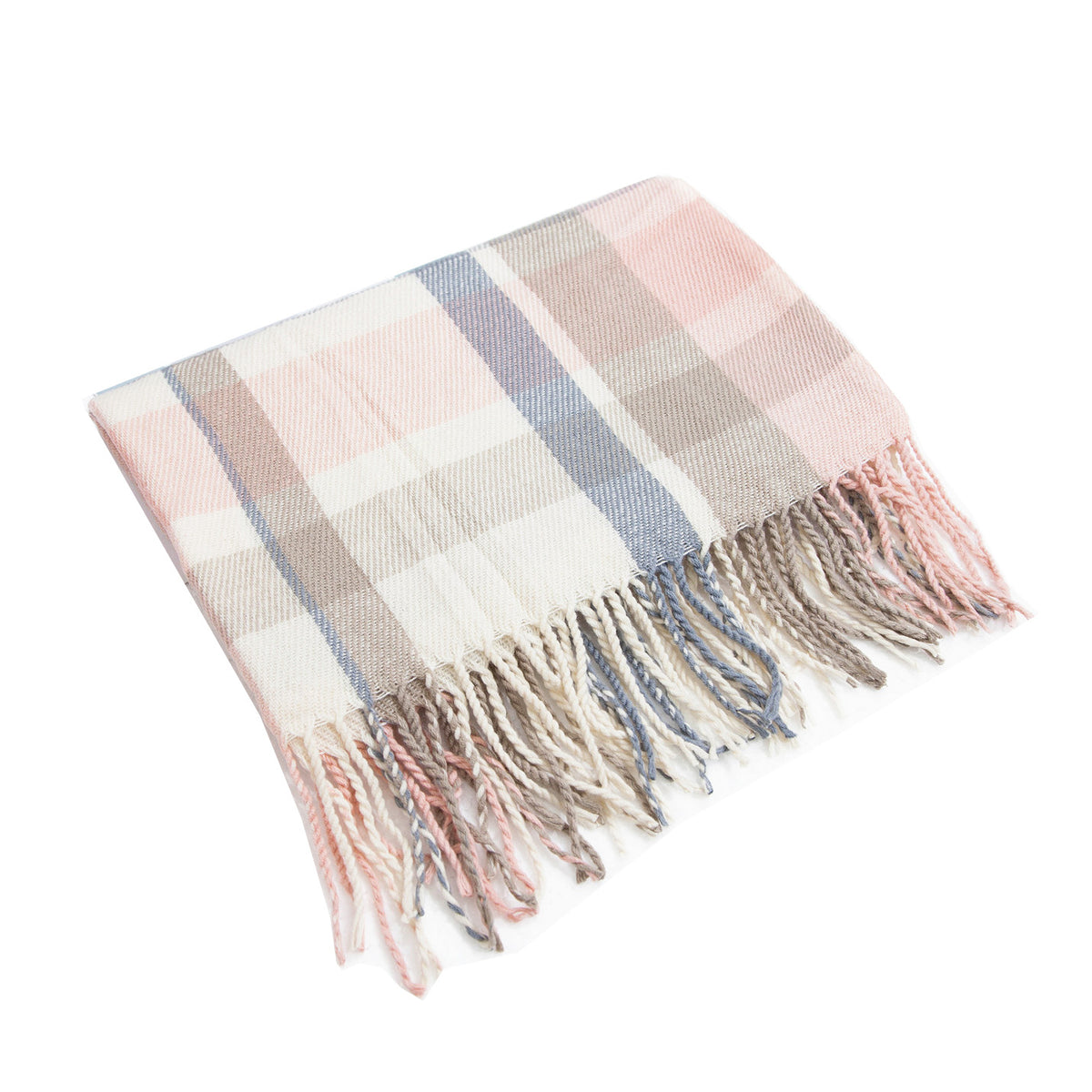 British-style Mens And Womens Couple Tassel Scarf With Large Plaid Pattern – Premium 0 | RICALOUX