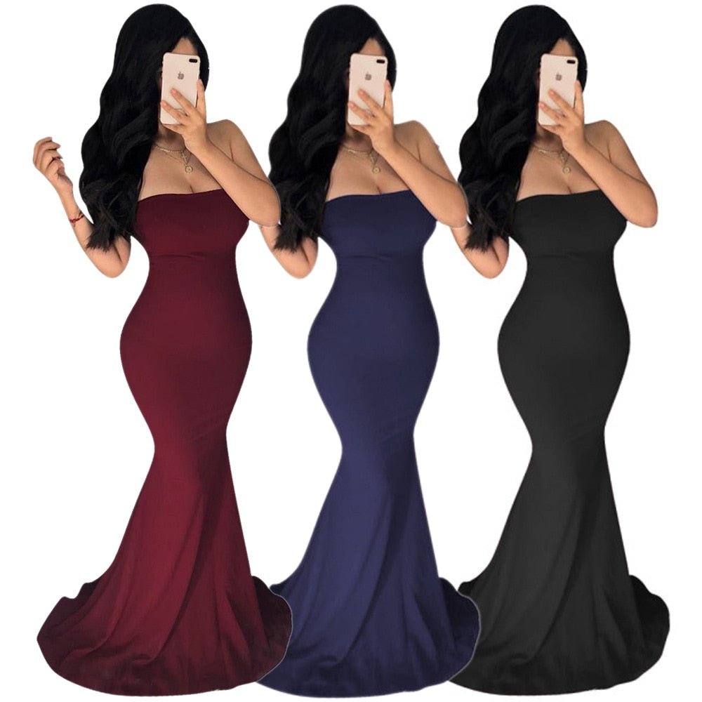 Strapless backless maxi skirt - RICALOUX